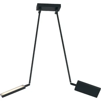 FANEUROPE Stropní LED svítidlo BOOK černá, 36 W, 3640 lm, 3200 K, 15-200 x 85 cm - FANEUROPE FAN LED-BOOK-PL-NERO