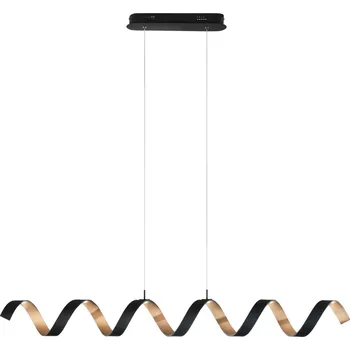 FANEUROPE Závěsné svítidlo LED HELIX černá/zlatá, 30 W, 2520 lm, 3000 K, 125 x 120 cm - FANEUROPE FAN LED-HELIX-S6C NER