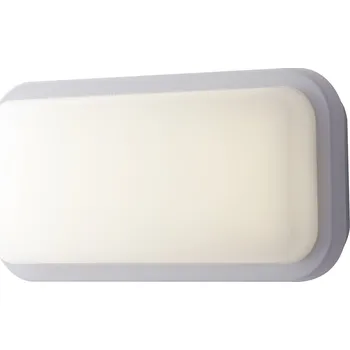 Venkovní osvětlení FANEUROPE Venkovní stropní svítidlo LED SHELLY bílá polykarbonát 20 W 2500 lm 4000 K IP65 se senzorem 29,6x14,6x7,6 cm - FANEUROPE FAN LED-SHELLY-Q-MW BCO