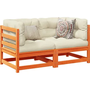 Zahradní sestava zahrada-XL 2dílná zahradní sedací souprava podušky voskově hnědá borovice 3295827