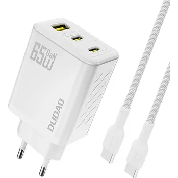 Nabíječka DUDAO A29C 65W GaN síťová + kabel USB-C - bílá
