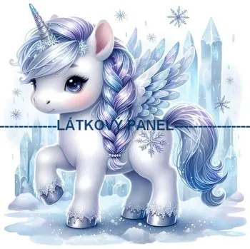 Látkový panel - Jednorožec - DE-303 Velikost: 40x40cm, Materiál: Úplet