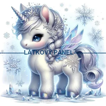 Látkový panel - Jednorožec - DE-296 Velikost: 15x15cm, Materiál: Kočárkovina