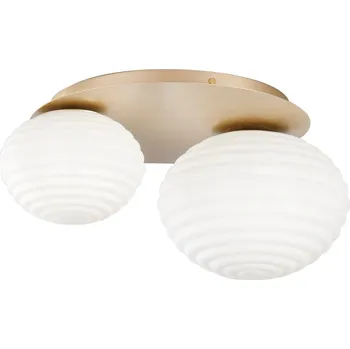 FANEUROPE Stropní přisazené svítidlo Ripple zlatá, 2xE27, 45 x 21,5 cm - FANEUROPE FAN I-RIPPLE-PL2-ORO