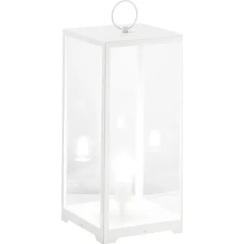 Venkovní osvětlení FANEUROPE Venkovní svítidlo MIRAGE kov/sklo bílá, 1xE27, 53 x 25 x 25 cm - FANEUROPE FAN LANT-MIRAGE-L1-BCO