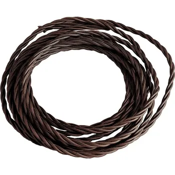 Příslušenství pro svítidlo FANEUROPE Elektrický látkový kabel Clay Tessuto, hnědý, 3 x 1,5 mm², 2500 cm - FANEUROPE FAN I-CLAY-CAVO3X1,5 MAR