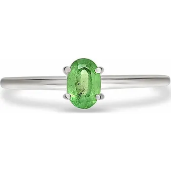 Prsten Kyanit zelený broušený prsten stříbro Ag 925 RBC309 54 mm (US 7), cca 1 g