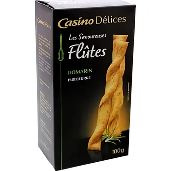 Slaná pochutina Casino Délices Máslové tyčinky s rozmarýnem 100g