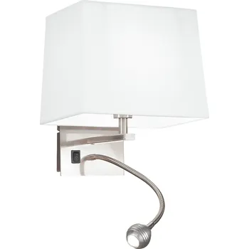 Nástěnné svítidlo FANEUROPE Nástěnné svítidlo Helly, pyramidové, bílé, LED + 1 x E14, 3 W, 60 lm, 4500 K, 22 x 30 x 24 cm - FANEUROPE FAN I-090111-5E