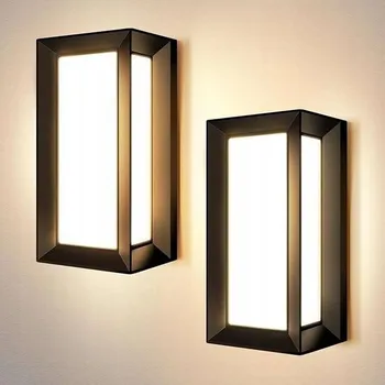 Nástěnné svítidlo Nástěnné LED svítidlo moderní 3000K 24W teplá bílá 26cm Černé 2ks