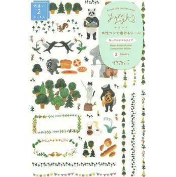 samolepka Samolepky Yuru Log Lesní zvířátka 2 archy