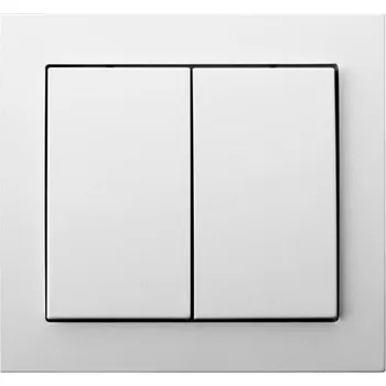 vypínač Dvojitý vypínač pod omítku Ospel bílý ŁP-2W/00