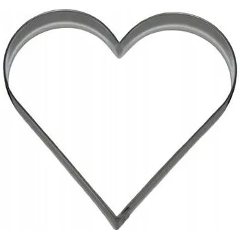 Forma na pečení VELKÉ SRDCE FORMA VYKRAJOVÁTKO SMOLIK 10 x 10 cm NA CUKROVÍ PERNÍČKY HMOTU