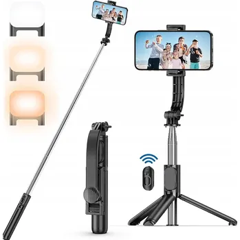 Selfie tyč KIJEK DO SELFIE STICK STATYW PRO TELEFON S DÁLKOVÝM OVLÁDÁNÍM BLUETOOTH TRIPOD, STATIV