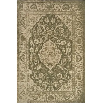 Koberec Koberec, běhoun do kuchyně 80x165 cm, plochý tkaný, zelený, tradiční vzor