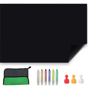 Magnetická tabule SAMOLEPICÍ křídová na turistické magnety + 6 KŘÍD