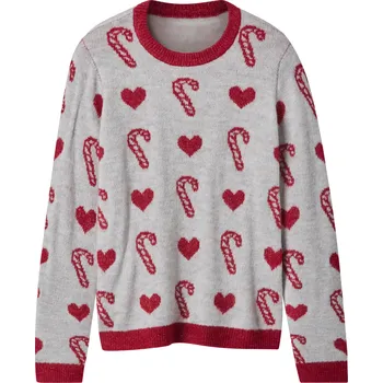 Dívčí oblečení esmara® Dívčí vánoční pletený svetr (světle šedá, 146/152)