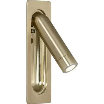 Nástěnné svítidlo FANEUROPE Nástěnné zapuštěné svítidlo LED Defoe, nastavitelné, zlatá, 3 W, 300 lm, 3000 K, 14 x 6,7 x 16,9 cm - FANEUROPE FAN INC-DEFOE-ORO