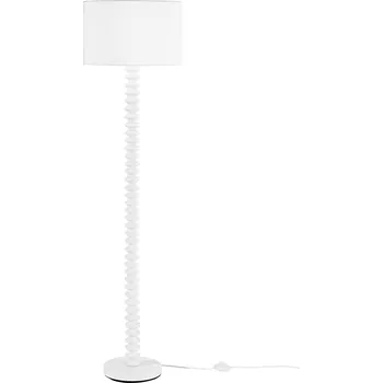 Stojací lampa FANEUROPE Stojací lampa Sultan (bílá + samet) kov + samet, 1 x E27, 15 W; lampa pr. 40 x 20 cm, konstrukce 40 x 158 cm - FANEUROPE FAN I-SULTAN-PT-BCO