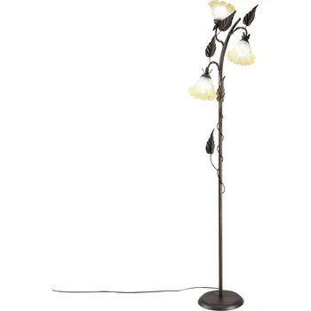 Stojací lampa FANEUROPE Stojací lampa PIANTANA TRISTANO hnědá, 3xE14, 48 x 172 cm - FANEUROPE FAN I-TRISTANO-PT3