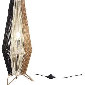Stojací lampa FANEUROPE Stolní lampa Coconut černá+bílá+marrone, kov, 1xE27, 40 W; lampa pr. 25 x H 60 cm, konstrukce pr. 25 x H 70 cm - FANEUROPE FAN I-COCONUT-L70
