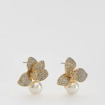 Náušnice Reserved - Náušnice ve tvaru květin - zlatý - 573FD-GLD - 573FD-GLD-ONE