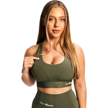 Podprsenka Dámská podprsenka GymBeam Combat Sports Bra Olive Grey L