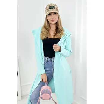 Dámská mikina Kesi Dlouhá mikina Jemma s kapucí Barva: Tyrkysová, Velikost: UNI