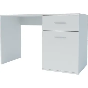 Psací stůl Pracovní stůl se zásuvkou 120/P NUNAN, barva bílá mat