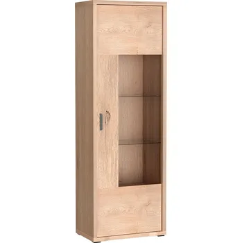 Knihovna Vitrína 1D JORDAN dub krémový