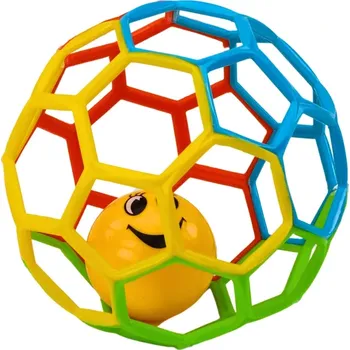 Gumový míč s chrastítkem pro miminka, barevný