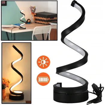 Lampička NOČNÍ LAMPA LED SPIRÁLA STOLNÍ LAMPA DEKORATIVNÍ 3 SVĚTLA