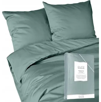 Povlečení SADA POVLEČENÍ Z BAVLNĚNÉHO SATÉNU PURE COLLECTION S LEMEM 160 x 200 cm + 2x 70 x 80 cm