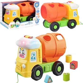autíčko Interaktivní třídič tvarů Auto Veselé melodie Barevná světla Stavebnice Nákladní auto