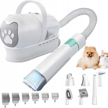 Zabezpečení domácnosti ZESTAW DO PIELĘGNACJI PSA KOČKY VYSAVAČ ZASTŘIHOVAČ KARTÁČ 400W 1L 7V1