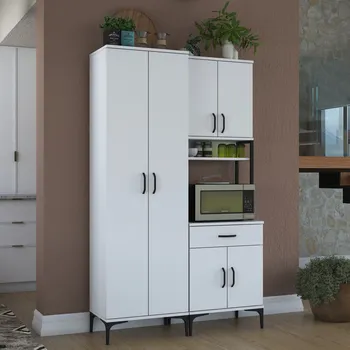 Šatní skříň SIANO policová skříň na mikrovlnku, bílá