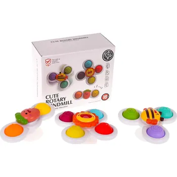 Hračka pro nejmenší Sada senzorických spinnerů s přísavkami pro nejmenší