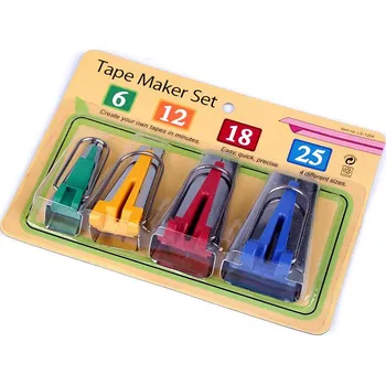 Galanterie Zakladač šikmých proužků sada 4 ks, střední, viz foto