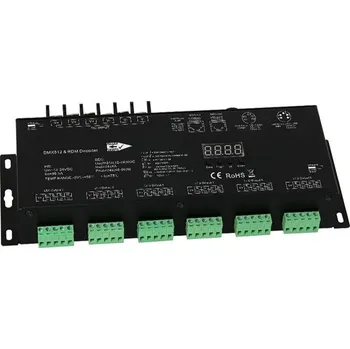 Příslušenství pro svítidlo FANEUROPE Příslušenství – ovladač DMX, 24 kanálů, konstantní napětí 4 A, DC 12/24 V, 24 x (48–96 W) - FANEUROPE FAN CONTROLLER-DMX-24