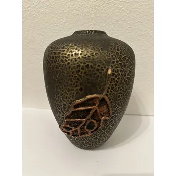 Váza Keramická váza List zlatá M