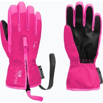 Dětské lyžařské rukavice Reusch Ben fuchs purple/knockout pink