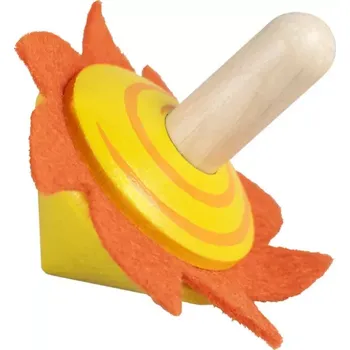 Jojo Detoa Dřevěná káča s plstí Sluníčko