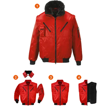 PORTWEST Zimní bunda Pilot 4v1 Velikost: 3XL, Barva: červená