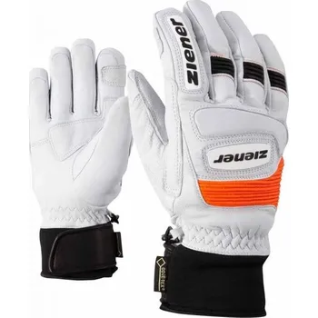 Lyžařské rukavice Ziener GUARD GTX + Gore grip PR WHITE 9 Bílá, Oranžová, Černá