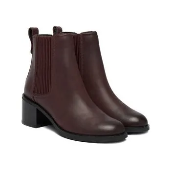 Dámské kozačky Polokozačky Clarks Chamberly Top 26182864 Bordó 39