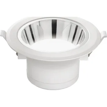 Bodové svítidlo FANEUROPE Zápustné svítidlo LED Mack, bílé/chrom, polykarbonát, 15 W, 1650 lm, 3000 K, 15 x 15 x 8,1 cm - FANEUROPE FAN INC-MACK-15C