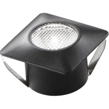 Bodové svítidlo FANEUROPE Podhledové zápustné svítidlo Asso, černé, hliník, 1 x 1 W, 100 lm, 3000 K, 3,2 x 3,2 x 2,2 cm - FANEUROPE FAN INC-ASSO-Q30C-NER