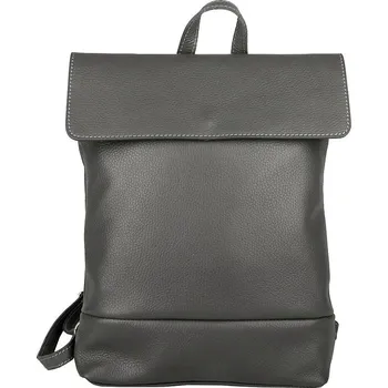 Kabelka Střední tmavěšedý kožený batoh 235 o obsahu cca. 6 l na formát A4