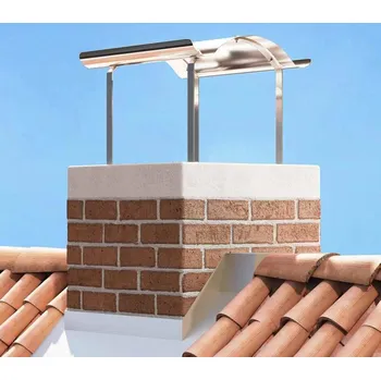 vidaXL Špička komína Stříbrná 59,5 x 50 x 36,5 cm Nerezová ocel [42008432]