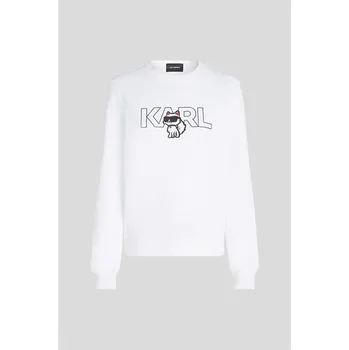 Dámská mikina MIKINA KARL LAGERFELD IKON SEASONAL SWEATSHIRT WHITE